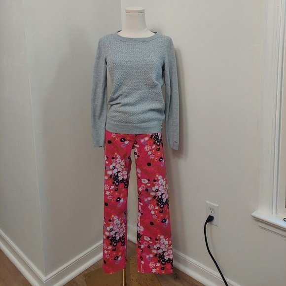 J Crew Stretch Pink Floral City Fit - Picture 1 of 3